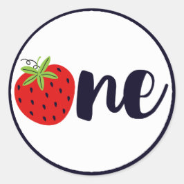 Adesivo Morango Um Aniversário Garota Bebê 1 rua Primeira 