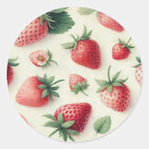 Morangos com Creme Aquarela Frutas
