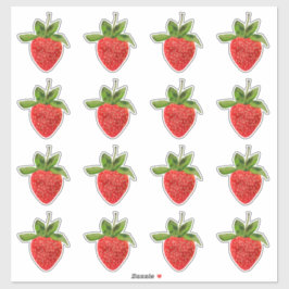 Adesivo Morangos Vermelhos