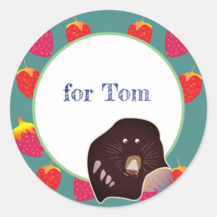 Adesivo Morangos, Vinheta de Celebração de Crianças-de-Mol