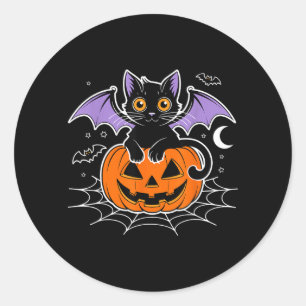 Adesivo Morcego Halloween _ Gato Preto Asas de Morcego Gat