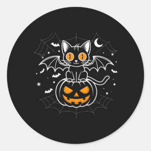 Adesivo Morcego Halloween _ Gato Preto Asas de Morcego Gat