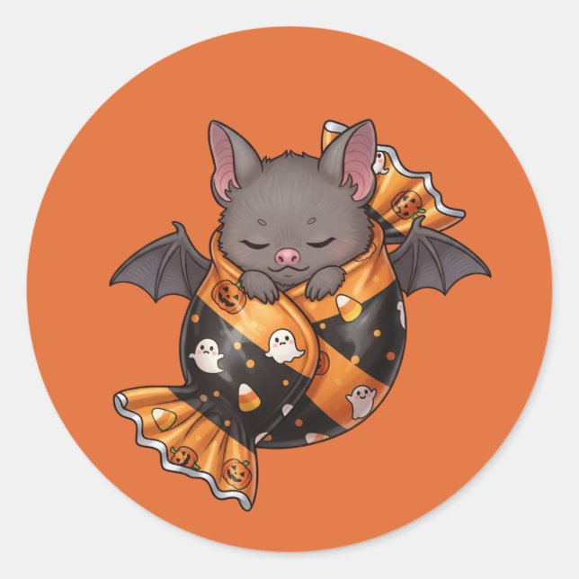 Adesivo Morcego no Halloween Candy (Frente)