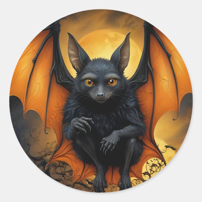Adesivo Morcego Spooky Halloween em Disguise (Frente)