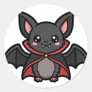 Adesivo Morcego Vampiro Fofo de Halloween