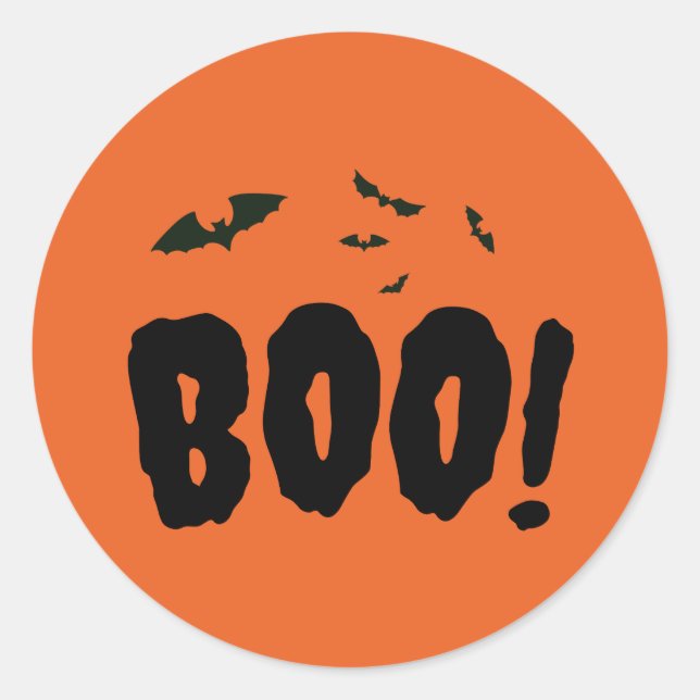 Adesivo Morcegos de Halloween Boo (Frente)