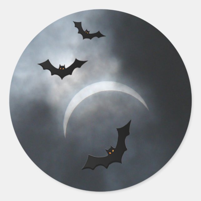 Adesivo Morcegos De Halloween Spooky No Eclipse (Frente)