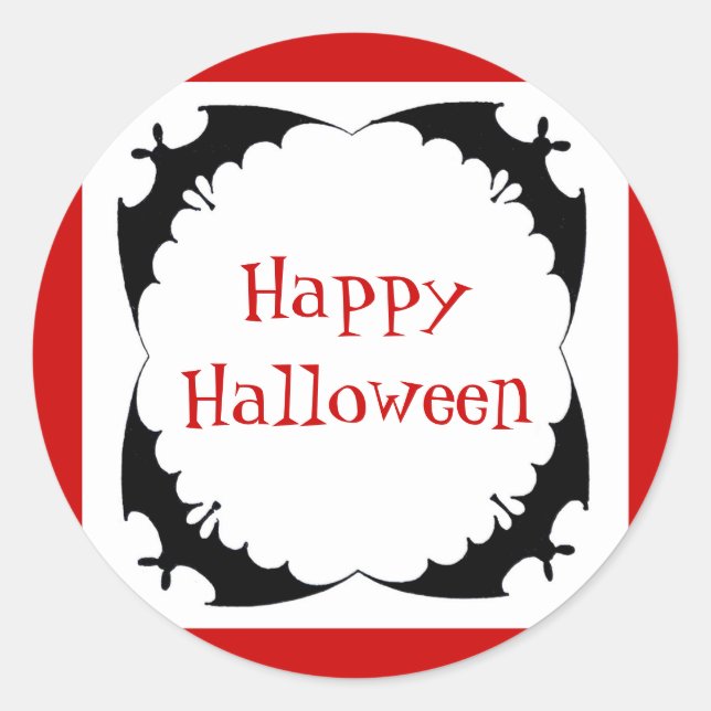 Adesivo Morcegos Gigantes Feliz Halloween (Frente)
