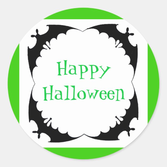 Adesivo Morcegos Gigantes Feliz Halloween (Frente)