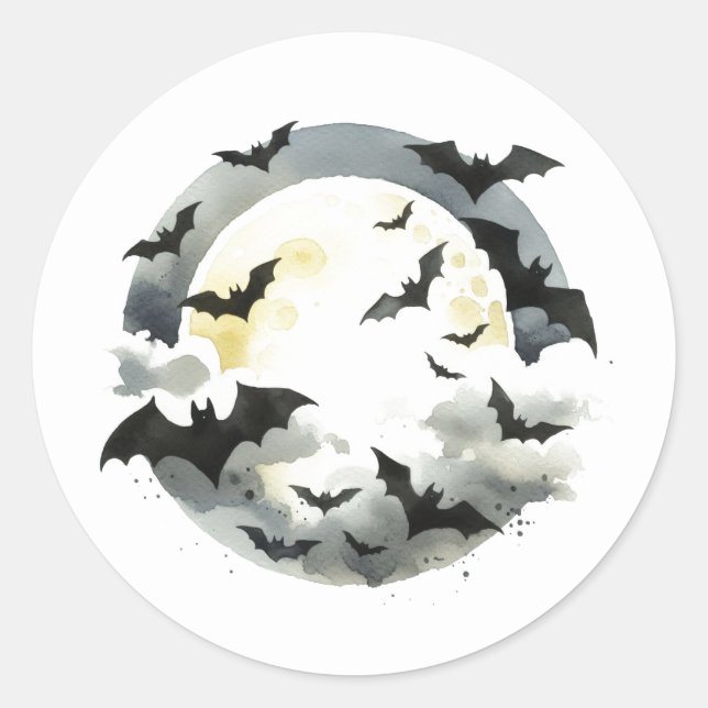 Adesivo Morcegos Lindos Halloween (Frente)
