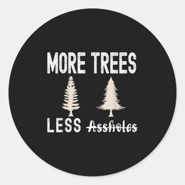 Adesivo More Trees Less Holes Ugly Christmas Sweater  (Frente)