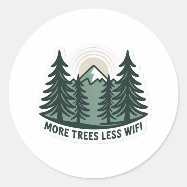 Adesivo More Trees Less WiFi Eco Sticker (Frente)