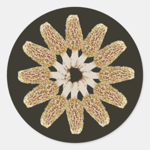 Adesivo Morel Mandala Sticker Morchella esculenta
