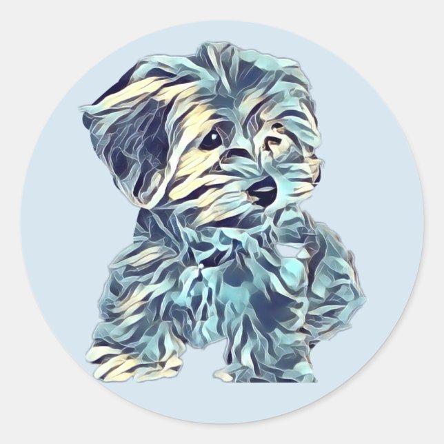 Adesivo Morkie Puppy Sticker (Frente)
