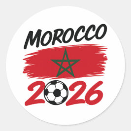 Adesivo Morocco 2026 Soccer Fan, Football Supporter Pride 