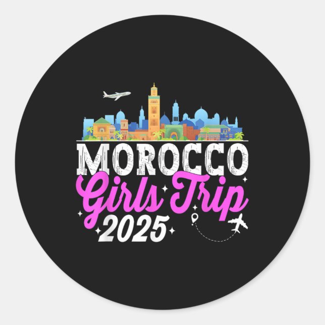 Adesivo Morocco Girls Trip 2025 Summer Vacation Bacheloret (Frente)