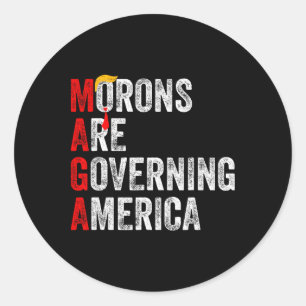 Adesivo Morons Estão Governando A América Engraçada Trump