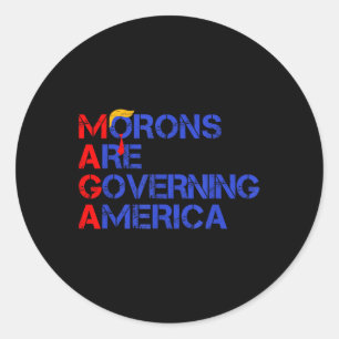 Adesivo Morons Estão Governando A América Engraçada Trump 