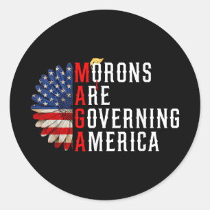 Adesivo Morons Estão Governando A América Engraçada Trump 