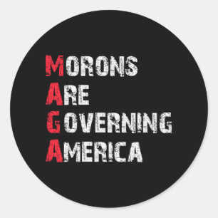 Adesivo Morons Estão Governando o Protesto Anti-Trump Amer