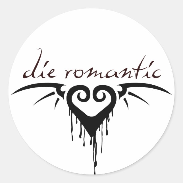 Adesivo morrer romântico (Frente)