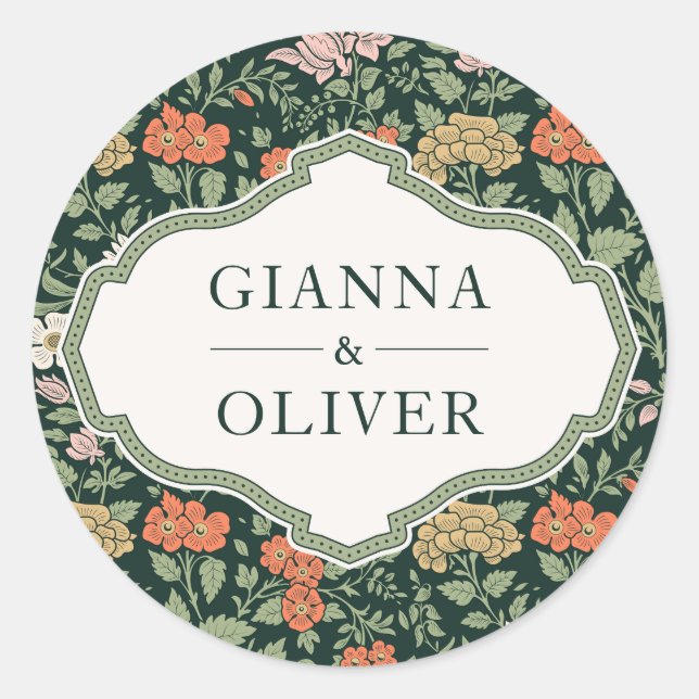 Adesivo Morris Floral Garden Wedding (Frente)