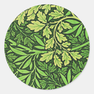 Adesivo Morris - Foliage, padrão de arte de safra em verd