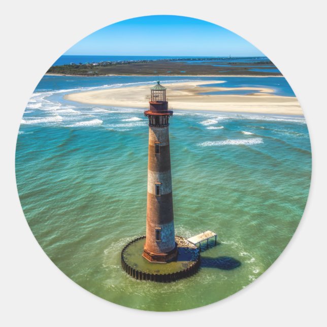 Adesivo Morris Island Lighthouse (Carolina do Sul) (Frente)