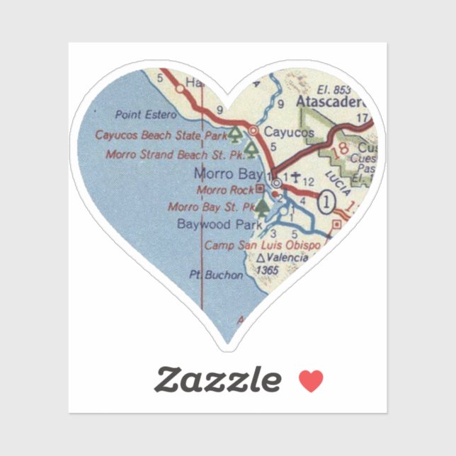 Adesivo Morro Bay Califórnia (Folha)