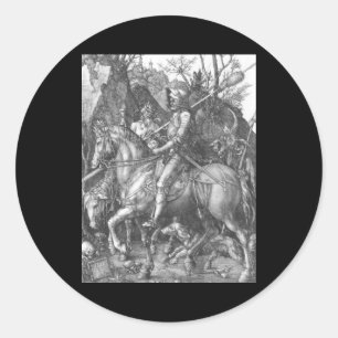 Adesivo Morte do cavaleiro de Albrecht Durer e o diabo