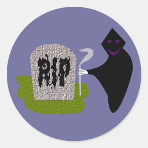 Adesivo Morte nos palitos do Cemitério de Halloween