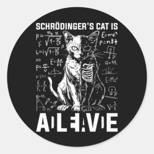 Adesivo Morto de gato e física viva de Schrodinger