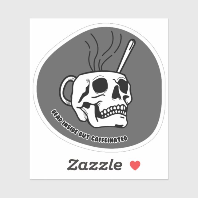 Adesivo Morto Mas Cafeinado (Folha)