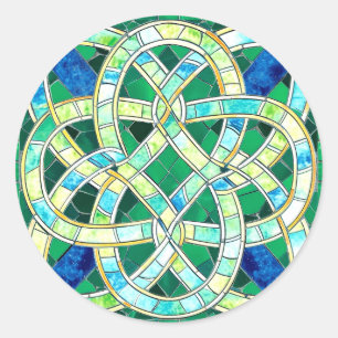 Adesivo Mosaico Celta Verde Nó Pedra