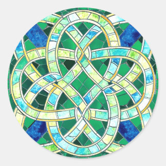 Adesivo Mosaico Celta Verde Nó Pedra