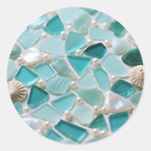 Adesivo Mosaico de Vidro Marinho Charme Costeiro Turquesa