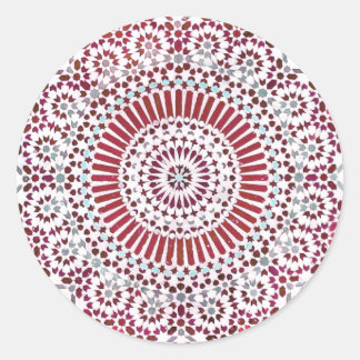 Adesivo mosaico do círculo chakra da raiz vermelha