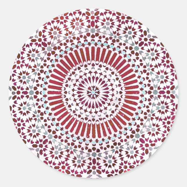 Adesivo mosaico do círculo chakra da raiz vermelha (Frente)