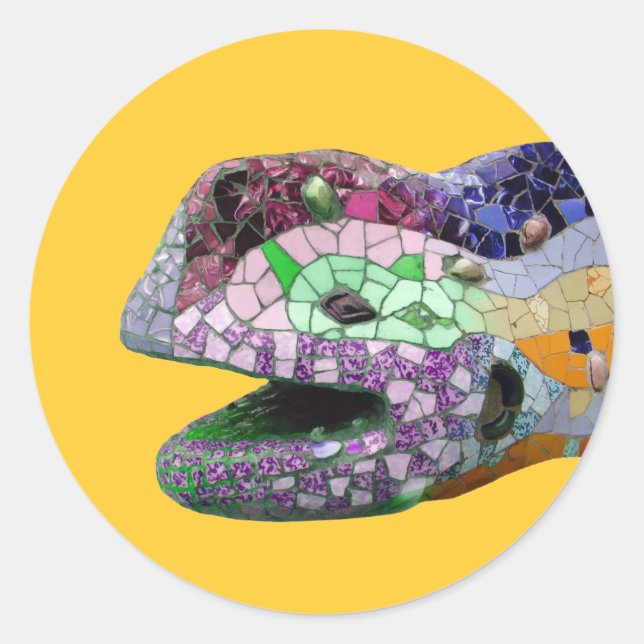 Adesivo Mosaicos Gaudi Lizard Head (Frente)