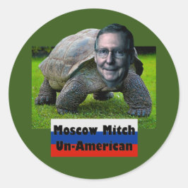 Adesivo Moscou Mitch é Un-Americano, Tartaruga, Bandeira,