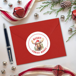 Adesivo Moso-de-Cristo Engraçado, alce-de-natal