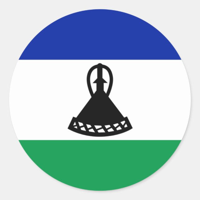 Adesivo Mosotho Flag, Bandeira do Lesoto (Frente)