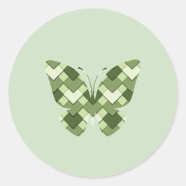 Adesivo Moss Green Square e a borboleta Diamond Harlequin