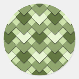 Adesivo Moss Green Square e Diamond Harlequin Pattern