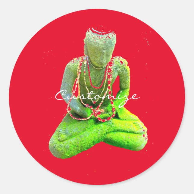 Adesivo Mossy Green Buddha Meditando Thunder_Cove (Frente)