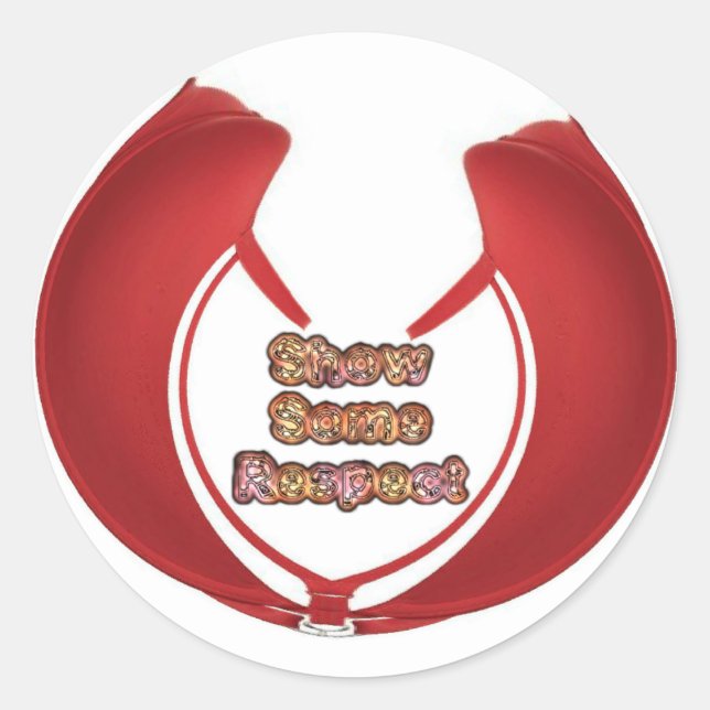 Adesivo Mostrar alguma respeito à Impressão de arte (Frente)
