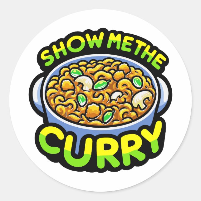 Adesivo Mostre-me o curry (Frente)