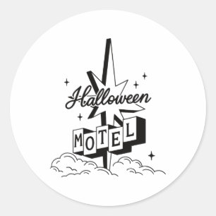 Adesivo Motel Retro Halloween Traga Vintage Assustadora