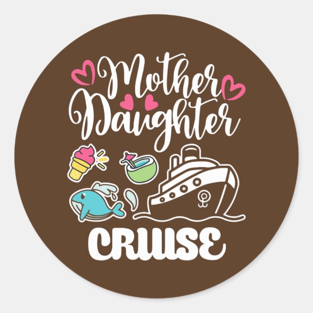 Adesivo Mother daughter Cruise Ship travel travelling (Frente)