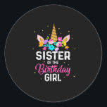 Adesivo Mother Gift | Sister Of The Birthday Girl Birthday<br><div class="desc">Mother Gift | Sister Of The Birthday Girl Birthday</div>